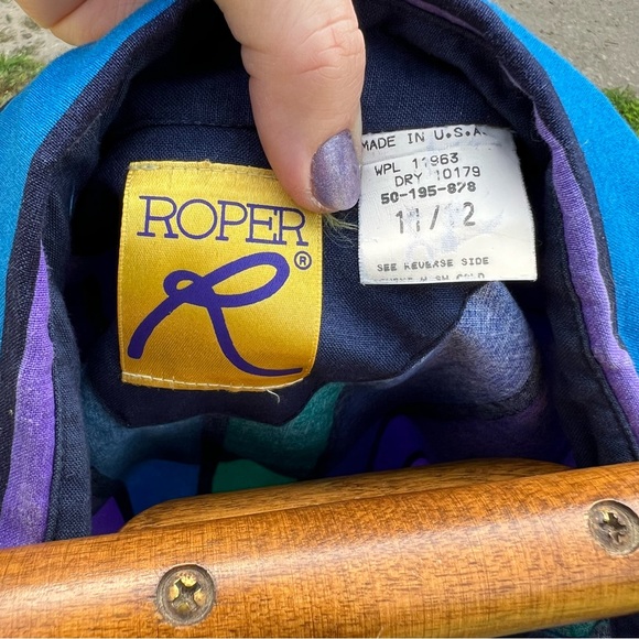 VINTAGE Roper button down shirt, peacock - Picture 4 of 7